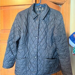 Vintage Barbour Women's Black Quilted Puffer Jacket